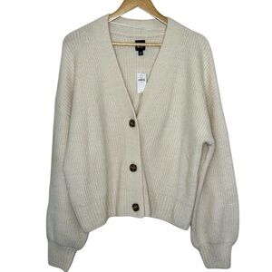 NWT Gap Cozy Cream Button-Up Cardigan size xlarge